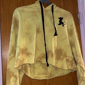 Disney lion king cropped hooded sweater